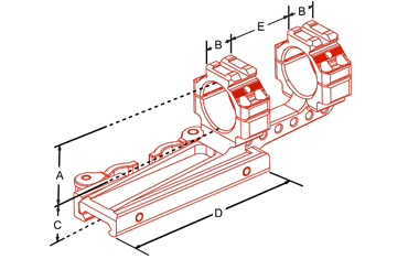 Кронштейн Leapers быстросъемный с кольцами 30 мм на Weaver/Picatinny