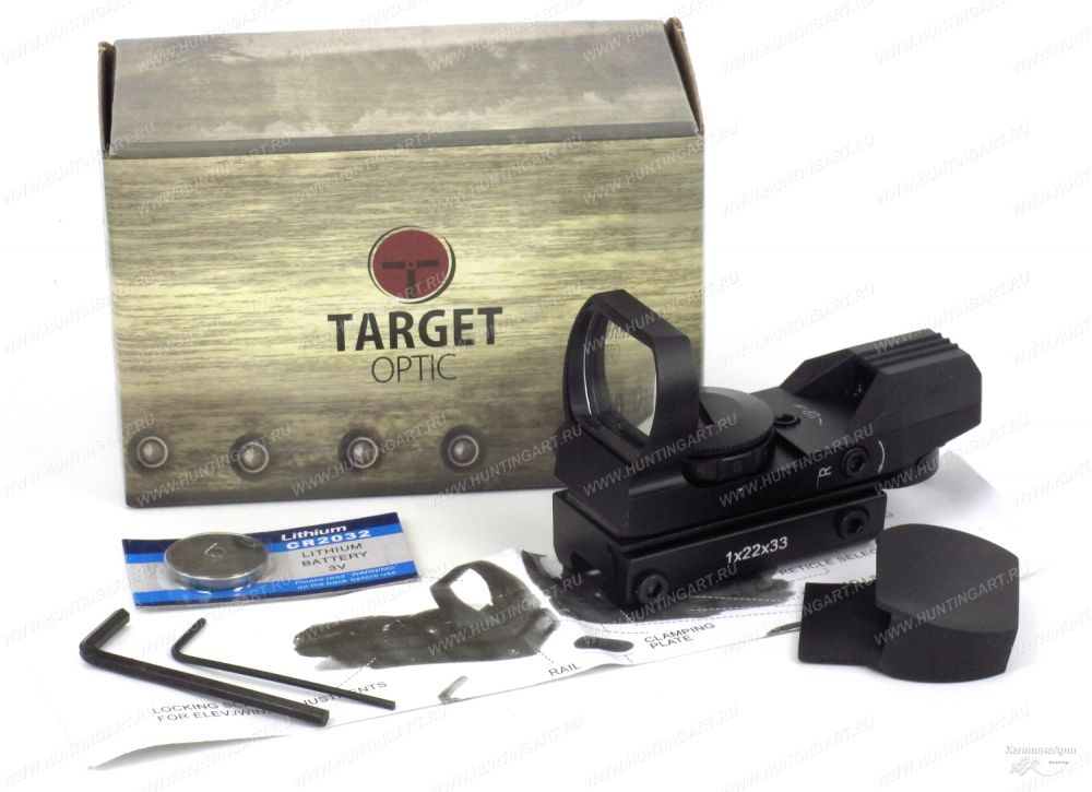 Коллиматор Target Optic 1x33 открытого типа на призму 11 мм