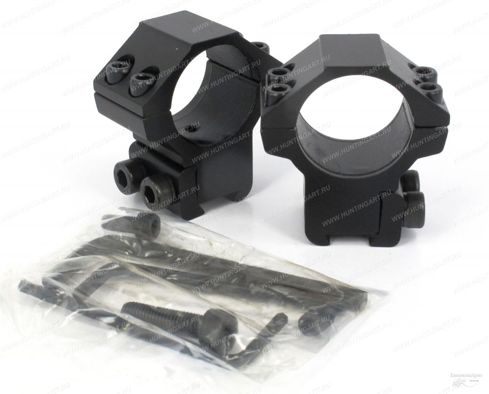Leapers RGPM-25M4_Кольца Leapers Accushot 25,4 мм на оружие с призмой 10-12 мм, средние