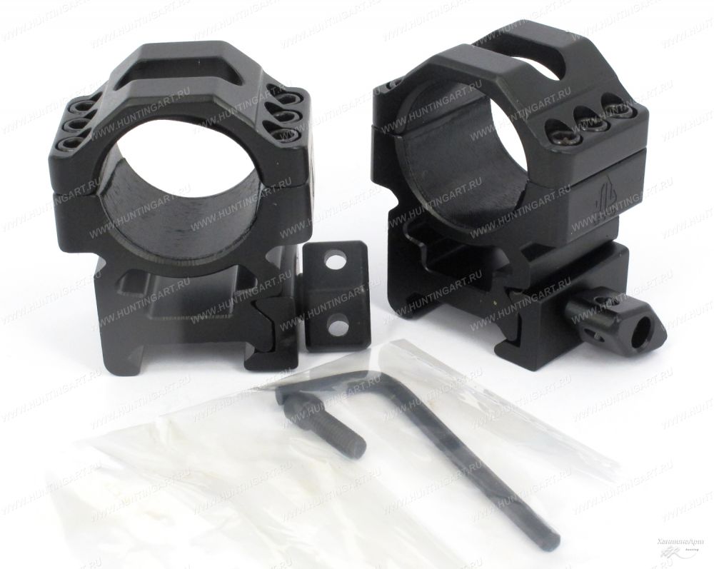 Leapers RG2W1156_Кольца быстросъемные средние UTG 25,4 мм, 3 винта на Weaver с винтовым зажимом