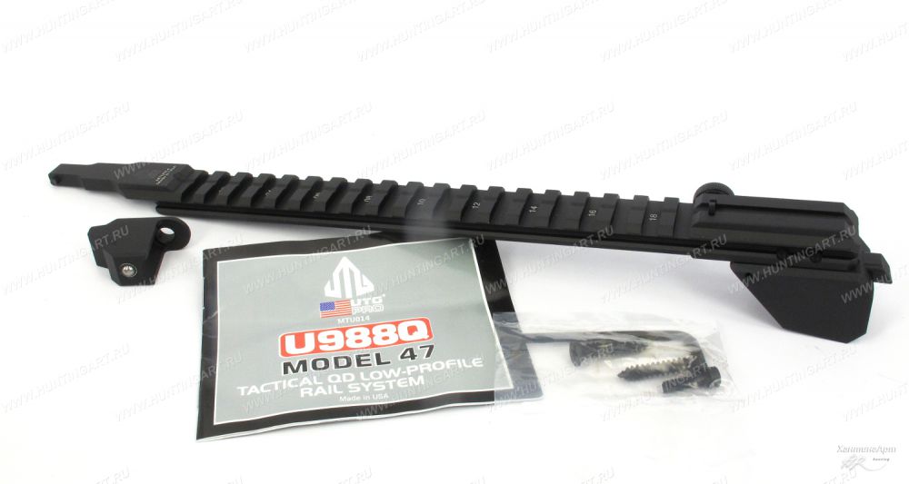 Leapers MTU014_Быстросъемный кронштейн Leapers с планкой Weaver (19 пазов) на АК47/Сайга/Вепрь 136