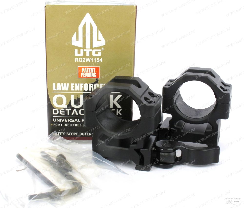 Leapers RQ2W1154_Кольца быстросъемные средние UTG 25,4 мм на Picatinny с рычажным зажимом