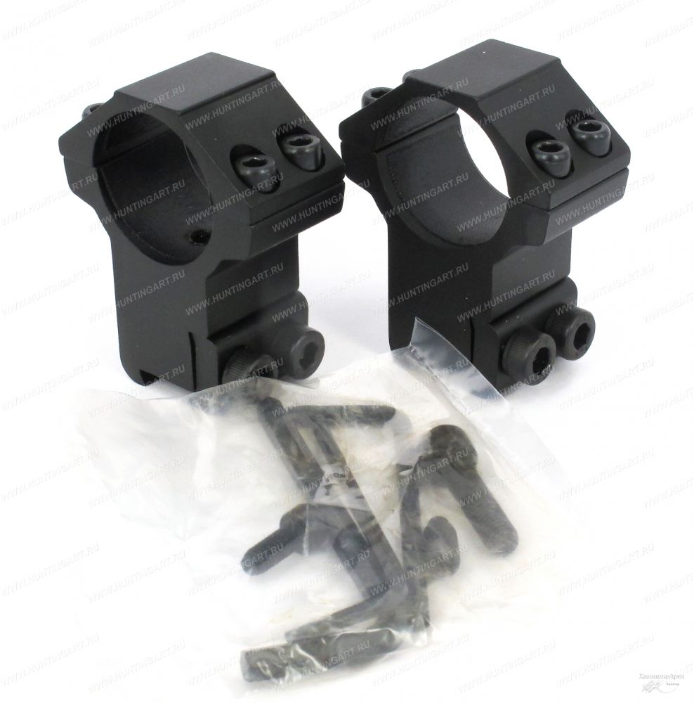 Leapers RGPM-25H4_Кольца Leapers Accushot 25,4 мм на оружие с призмой 10-12 мм, высокие