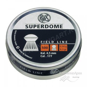Пульки пневматические RWS Superdome, калибр 4,5 мм, 0,54 гр (500 шт)