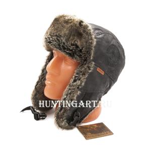 Шапка-ушанка NordKapp Balsf Pels black 530, мех Шиншилла купить в интернет-магазине ХантингАрт