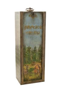 Ящик для бутылки, с изображением косули купить в интернет-магазине ХантингАрт