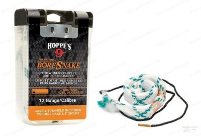 Картинка Гибкая змейка Hoppe's BoreSnake Den для чистки оружия 12 калибра в контейнере, крышка с функцией рукоятки для змейки от интернет-магазина ХантингАрт Гибкая змейка Hoppe's BoreSnake Den для чистки оружия 12 калибра в контейнере, крышка с функцией рукоятки для змейки купить в интернет-магазине ХантингАрт