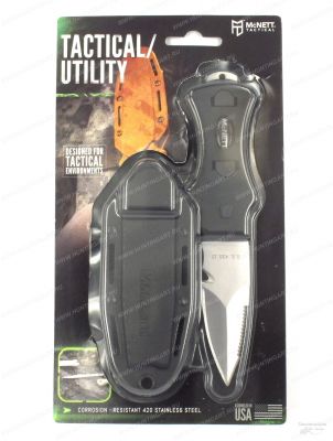 Нож McNett тактика, клинок 7,62 см, цвет Black купить в интернет-магазине ХантингАрт