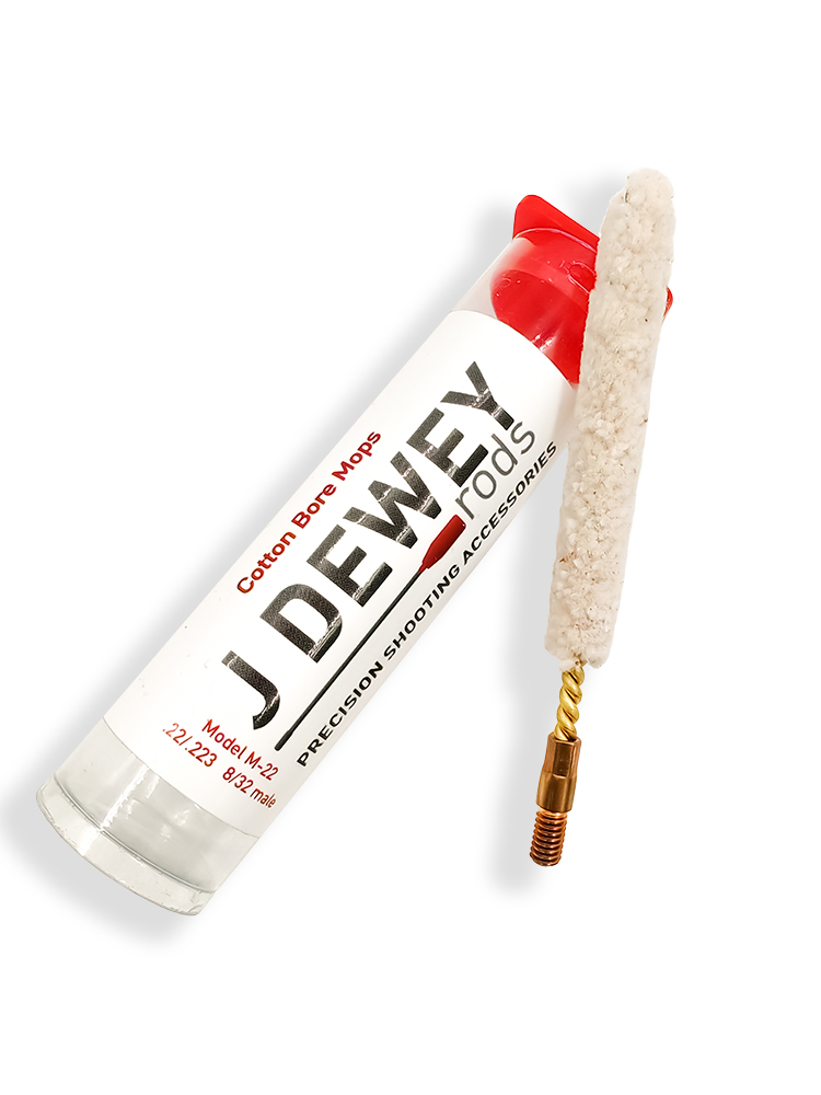 Ершик пуховка Dewey, резьба папа 8/32, калибр .22/.223, .40-.45 в тубусе купить в интернет-магазине ХантингАрт