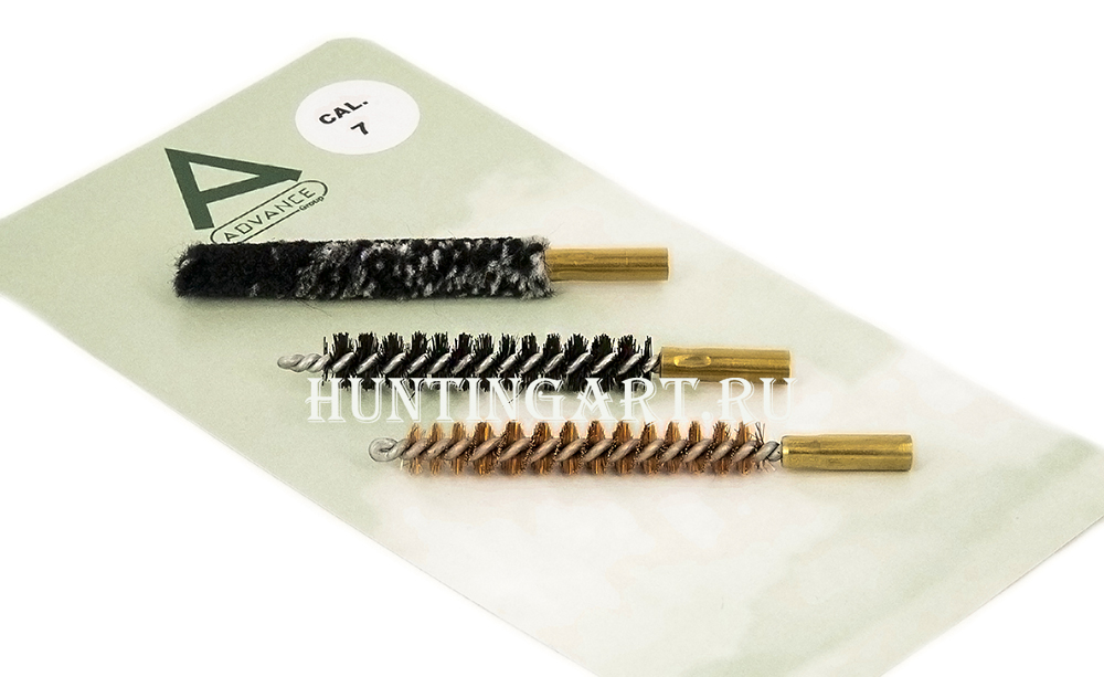 Картинка Набор из 3 щеток Advance для чистки оружия, в блистере (калибры 7мм/8мм/9мм) от интернет-магазина ХантингАрт Набор из 3 щеток Advance для чистки оружия, в блистере (калибры 7мм/8мм/9мм) купить в интернет-магазине ХантингАрт