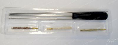 Картинка Набор для чистки, кал. 4,5 мм, металлический шомпол 3 секции от интернет-магазина ХантингАрт Набор для чистки, кал. 4,5 мм, металлический шомпол 3 секции купить в интернет-магазине ХантингАрт