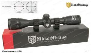 Прицел Nikko Stirling Mountmaster 4x32 AO, Half Mil Dot с подсветкой, кольца для установки на призму 11 мм («ласточкин хвост»)