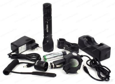Комплект NexTorch - фонарь подствольный TA3, с кронштейном, выносной кнопкой, фильтром и зарядным устройством