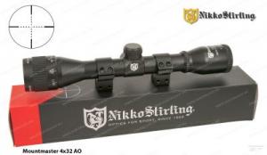 Прицел Nikko Stirling Mountmaster 4x32 AO, Half Mil Dot без подсветки, кольца для установки на призму 11 мм («ласточкин хвост»)