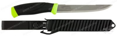 Нож Morakniv Fishing Comfort Scaler 150, разделочный/туристический, серейтор на обухе, нержавеющая сталь, 150 мм, лайм