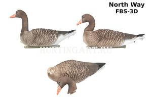 Комплект из 6 плавающих чучел Белолобого гуся Softplast 3D North Way купить в интернет-магазине ХантингАрт