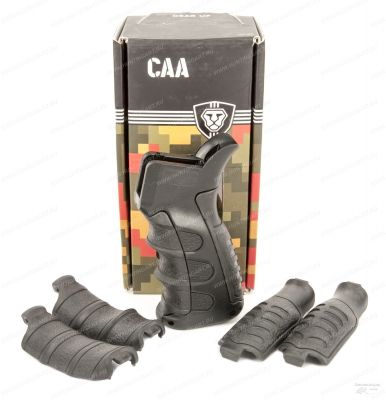 Рукоять CAA пистолетная для AR-систем (AR15/M4) с 6 накладками, черная