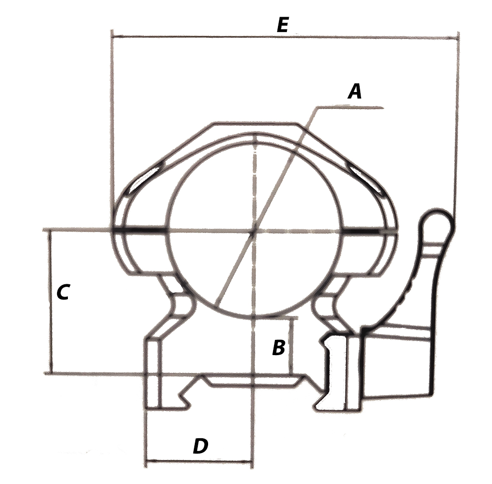 Кольца быстросъемные 25,4мм Diamond QR на Weaver