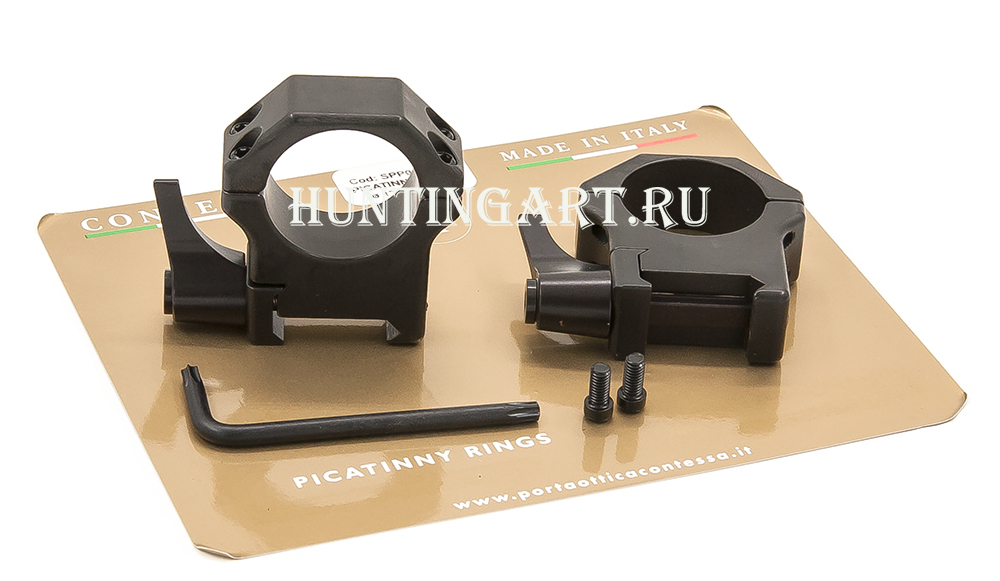Кольца быстросъемные Contessa 25,4 мм на Picatinny, сталь (средние) (2).jpg Кольца быстросъемные Contessa 25,4 мм на Picatinny, сталь (средние) (2).jpg
