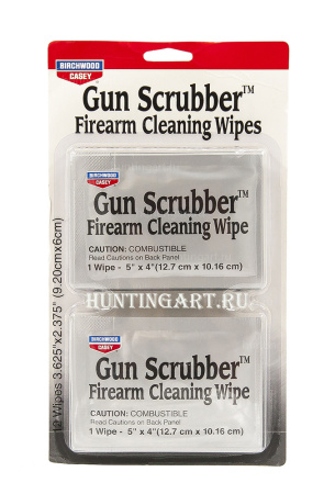 Салфетки для чистки Birchwood Gun Scrubber, 12 шт купить в интернет-магазине ХантингАрт