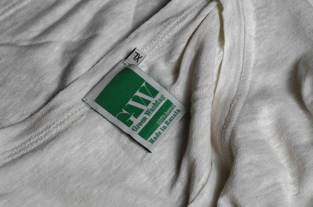 Футболка из конопли (100%) Green Washtag белая от производителя экологически чистой одежды