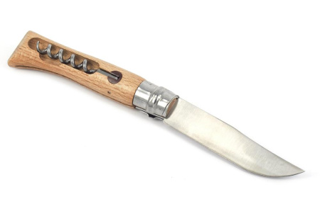 Нож Opinel серии Specialists for Foodies №10, со штопором, клинок 10 см, нержавеющая сталь, рукоять - бук купить в интернет-магазине ХантингАрт