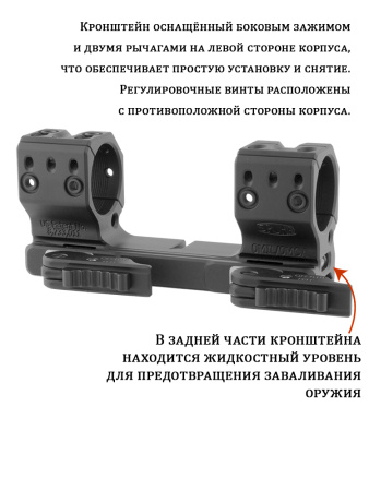 Кронштейн быстросъёмный Scope Mount 30мм на Picatinny, высота 19мм купить в магазине huntingart.ru