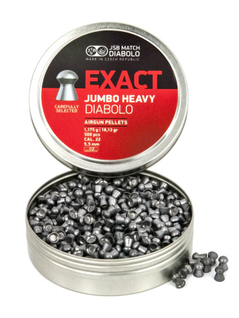 Пульки пневматические JSB Exact Jumbo Heavy 5,5 мм (.22), 1,175г, 500 шт купить в интернет-магазине ХантингАрт