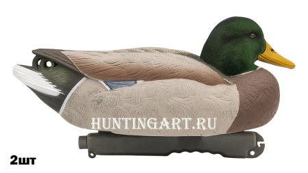 Чучела уток кряквы 12 шт (5 уток/7 крякв-флокированные головы) купить в магазине Хантингарт