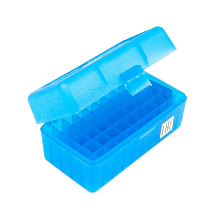 Коробка MTM RS-S-50-24 для 50 патронов, калибр 22-250, 22, 6mm, 7mm, 7.62x39 купить в магазине huntingart.ru