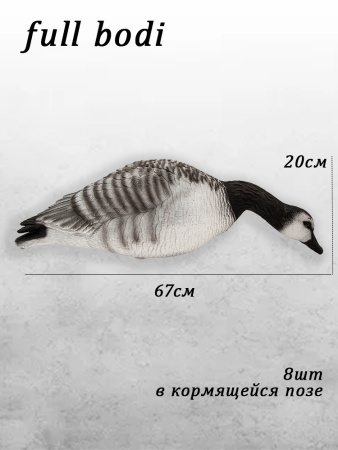 Казарка гусь Barnacles Goose, 10 шт (8+2) увеличенный размер купить в интернет-магазине ХантингАрт