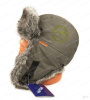 Шапка-ушанка NordKapp Frozen World Raven 471, мех волк купить в интернет-магазине ХантингАрт