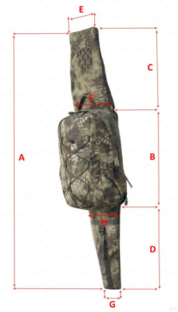 Рюкзак с чехлом для оружия ARt из камуфляжной ткани Kryptek, длиной до 127 см купить в интернет-магазине ХантингАрт