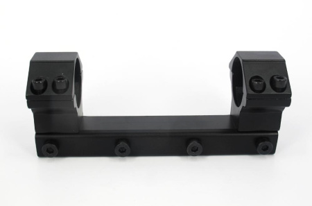 Крепление-моноблок не быстросъёмный низкий с кольцами 25,4 мм на ласточкин хвост, 120 мм купить в магазине huntingart.ru