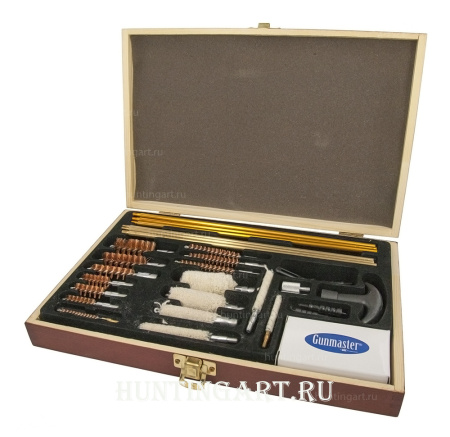 Универсальный элитный набор DAC для чистки оружия в деревянном кофре на 35 предметов купить в интернет-магазине ХантингАрт