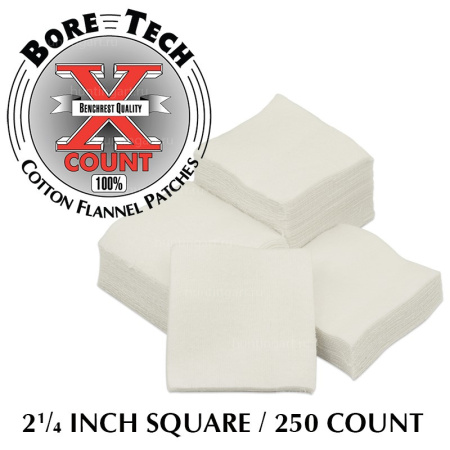 Квадратные патчи Bore Tech X-Count Patches, 250 шт для чистки стволов калибра .35, .375, .416, .44, .45 купить в интернет-магазине ХантингАрт