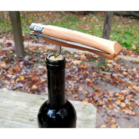 Нож Opinel серии Specialists for Foodies №10, со штопором, клинок 10 см, нержавеющая сталь, рукоять - бук купить в интернет-магазине ХантингАрт