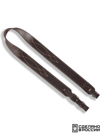 Ремень для ружья Vektor из натуральной кожи с узорной растрочкой купить в интернет-магазине ХантингАрт
