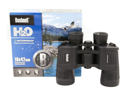 Бинокль Bushnell H2O 10X42 водонепроницаемый/азотозаполненный, призмы Porro, BaK-4 купить в интернет-магазине huntingart.ru