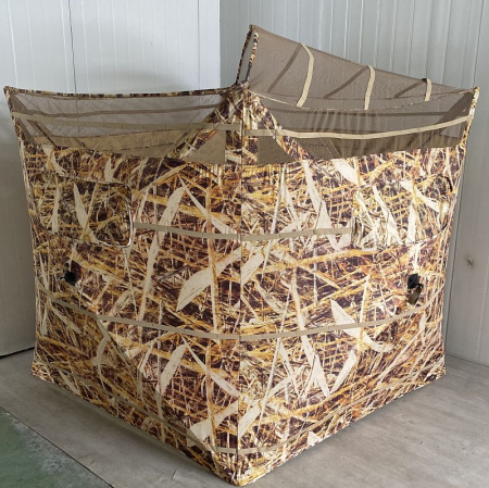 Засидка двухместная ShotTime Куб, легкосборная конструкция (145x145x168 см) камыш купить в инетрнет-магазине ХантингАрт