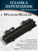 Планка переходник с Weaver-Weaver (140мм) купить в магазине huntingart.ru