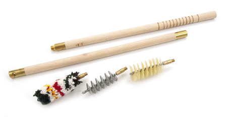 Набор для чистки Stil Crin в п/э пакете (деревянный шомпол 2 колена), калибр 12 купить в интернет-магазине ХантингАрт