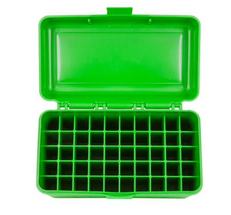 Коробка MTM RL-50-10 для 50 патронов к нарезному оружию, калибра 25-06, 270Win, 280Rem, 30-06, 300WinMag, 8x57Mau, 410 купить в магазине huntingart.ru