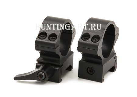 Кольца средние быстросъемные 25,4мм на Weaver, флажковые купить в магазине huntingart.ru
