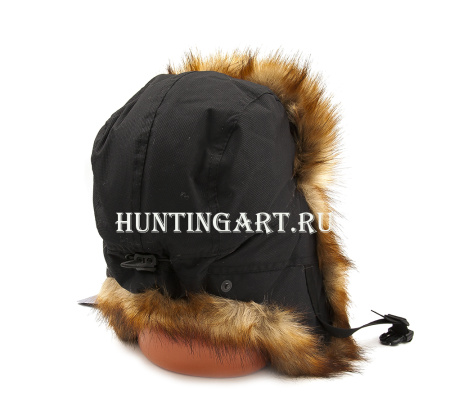 Шапка-ушанка Malselv Canadian Fox black 533, мех Лиса купить в интернет-магазине ХантингАрт