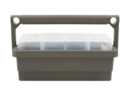 Ящик для переноски MTM Shotshell Box Caddy SS25-00 в комплекте 4 коробки по 25 патронов 12 калибра (20/28, вплоть до 410 калибра) купить в магазине huntingart.ru