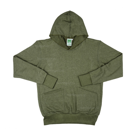 Худи из конопли Green Washtag хаки от производителя экологически чистой одежды