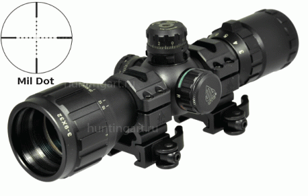 Оптический прицел Leapers Bug Buster 3-9x32 AO Compact, сетка Mil-dot с подсветкой купить в интернет-магазине huntingart.ru
