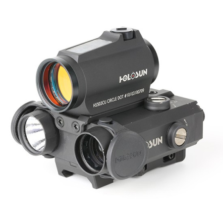 Тактический блок Holosun Multi (ЛЦУ зеленый + фонарь ИК + ЛЦУ ИК + фонарь Led 600Lum, быстросъемный кронштейн на Weaver/Picatinny, выносная кнопка и кронштейн для коллиматора Holosun Micro) купить в интернет-магазине ХантингАрт