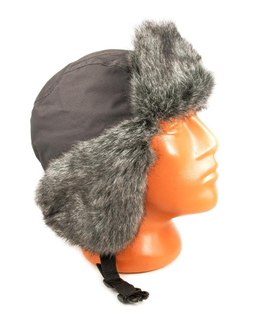 Шапка-ушанка NordKapp Badger MX Dark Grey 524, мех барсук купить в интернет-магазине ХантингАрт